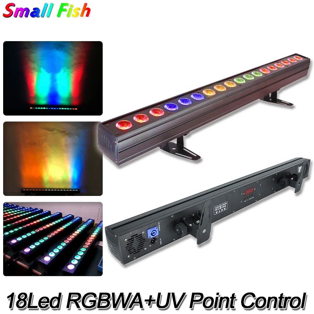 

LED Wash Wall 18x18W RGBWA+UV 6in1 Stage Lighting Running Horse Point Control DMX512 Good Effect Disco DJ Party Equipmen