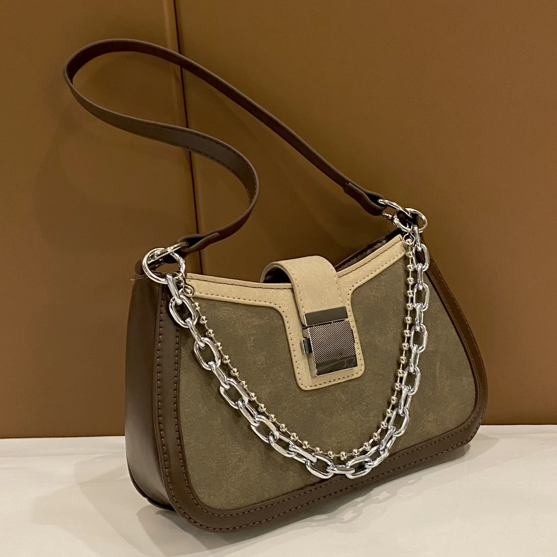 Fashion Women Denim Contrast Color Grid Shoulder Underarm Bag Casual Ladies  Chain Small Handbags Purse Ladies Handbags Hand Bag - AliExpress