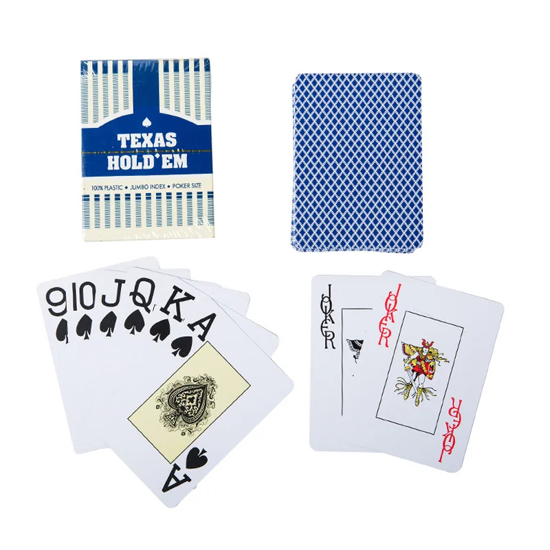 2 jeux de cartes de poker en plastique de haute qualité durable étanche jeu  de société