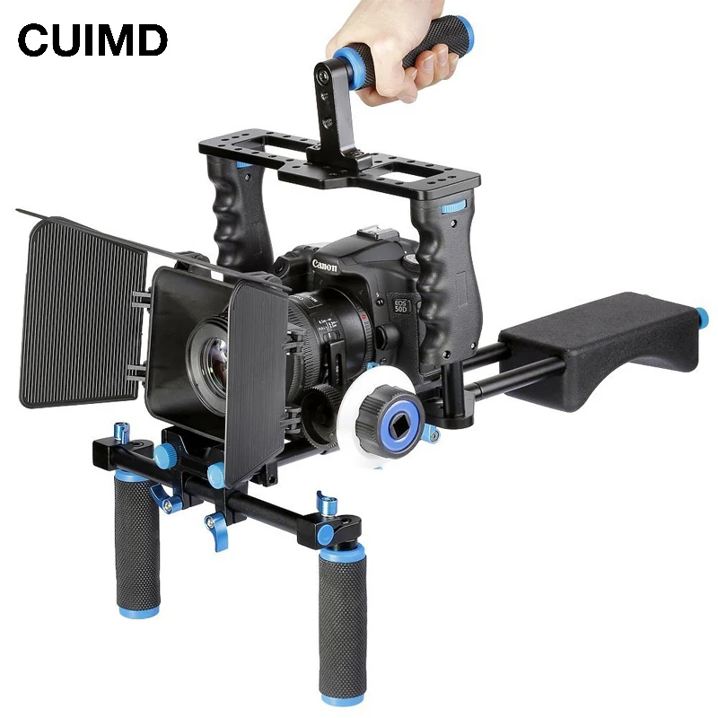 

Professional DSLR Rig Shoulder Video Camera Stabilizer Support Cage/Matte Box/Follow Focus For Canon Nikon Sony Camera Camcorder