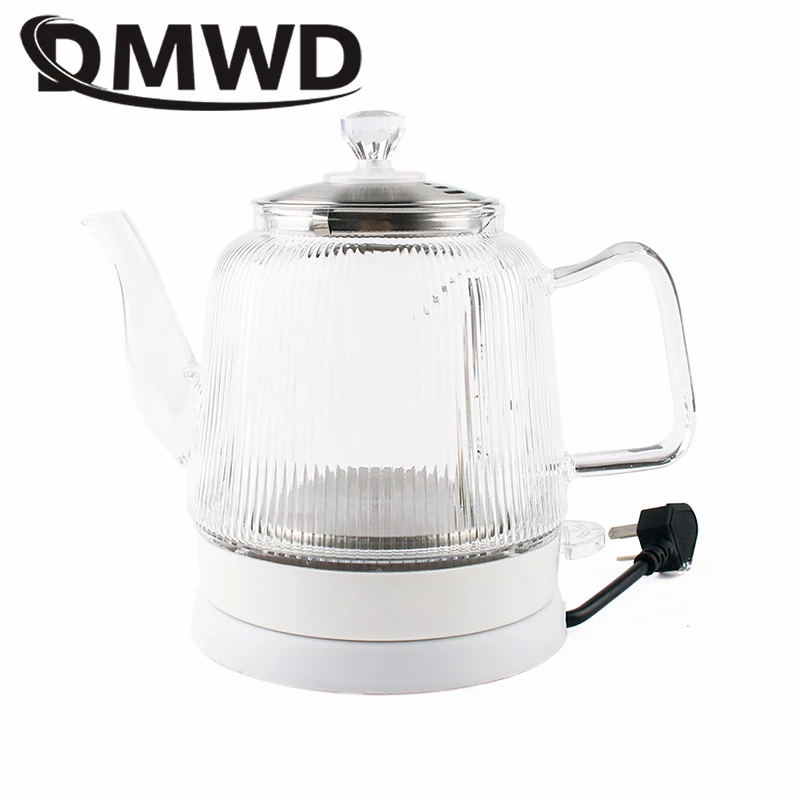 1.2L MINI Electric Kettle Glass Quick Heating Hot Water Boiling Teapot Blue Light Heater Pot Boiler Auto-Power Off Cooker Cup EU
