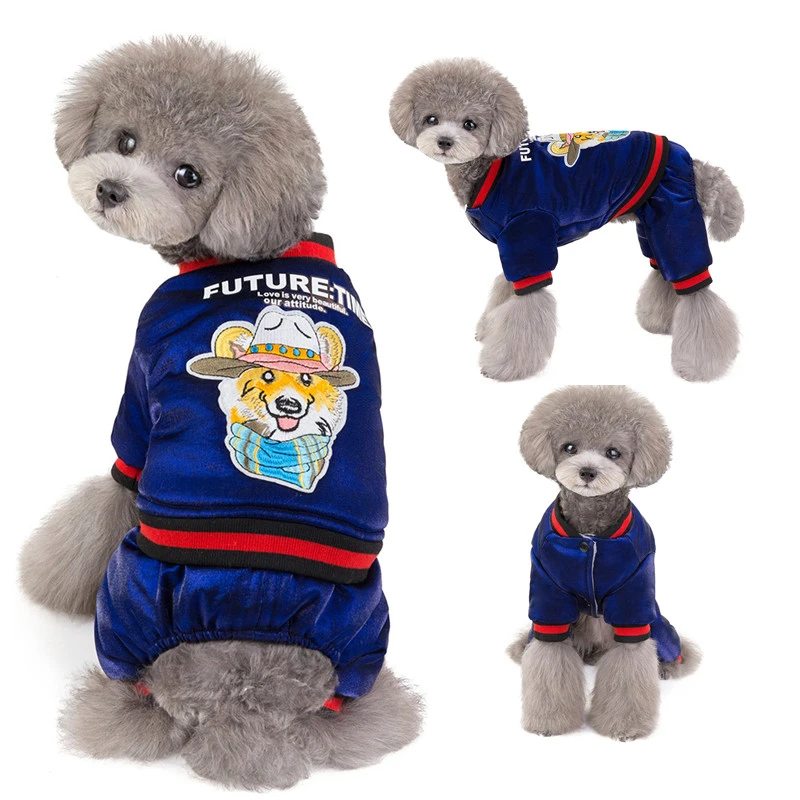Зимняя Теплая Одежда для собак пальто верхняя одежда маленьких костюм