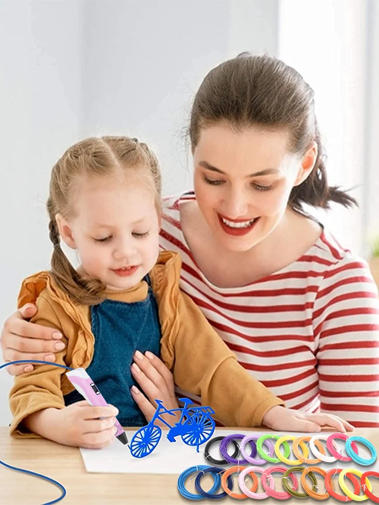 3D Printing Pen with PLA Filament for Children Kids Creative DIY 3D Pen