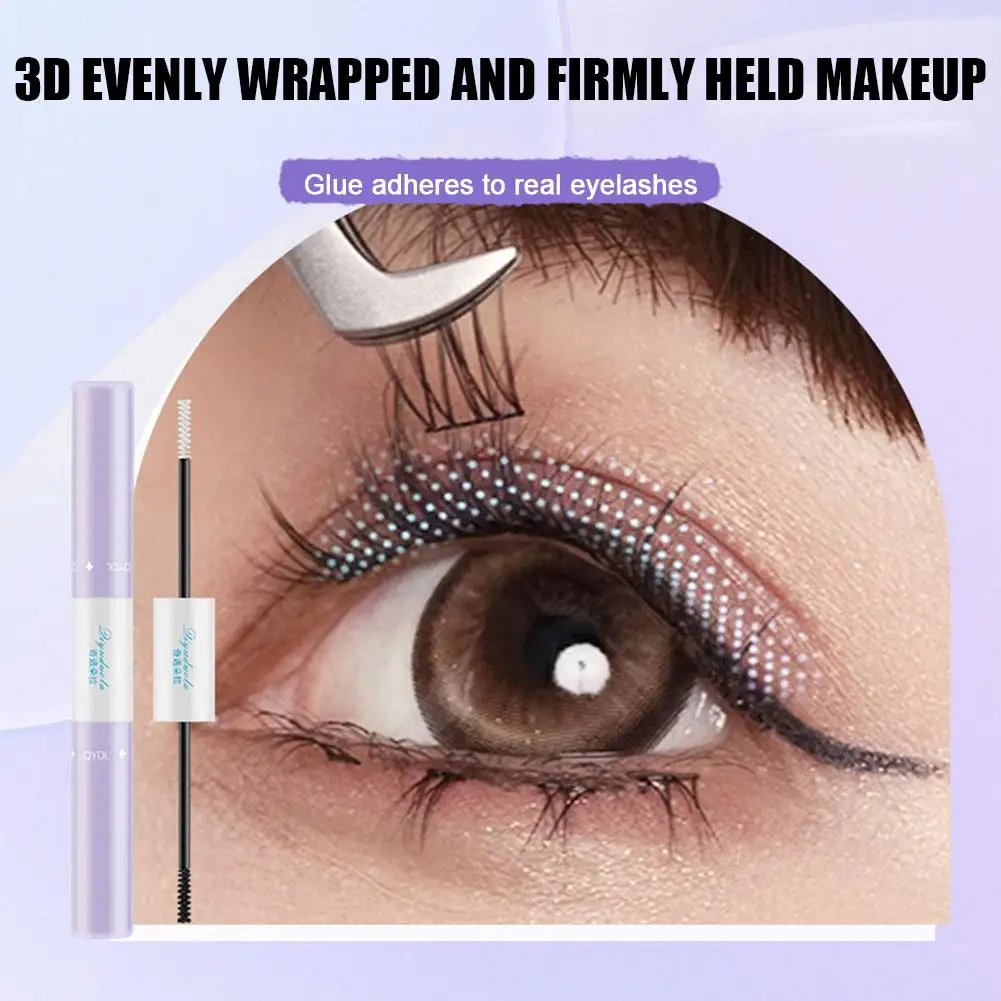 

Double Head Mascara Glue Multifunctional Quick Drying Sweatproof Raincoat Mild Mascara Waterproof Eyes Non Enlarge Irritati E5L6