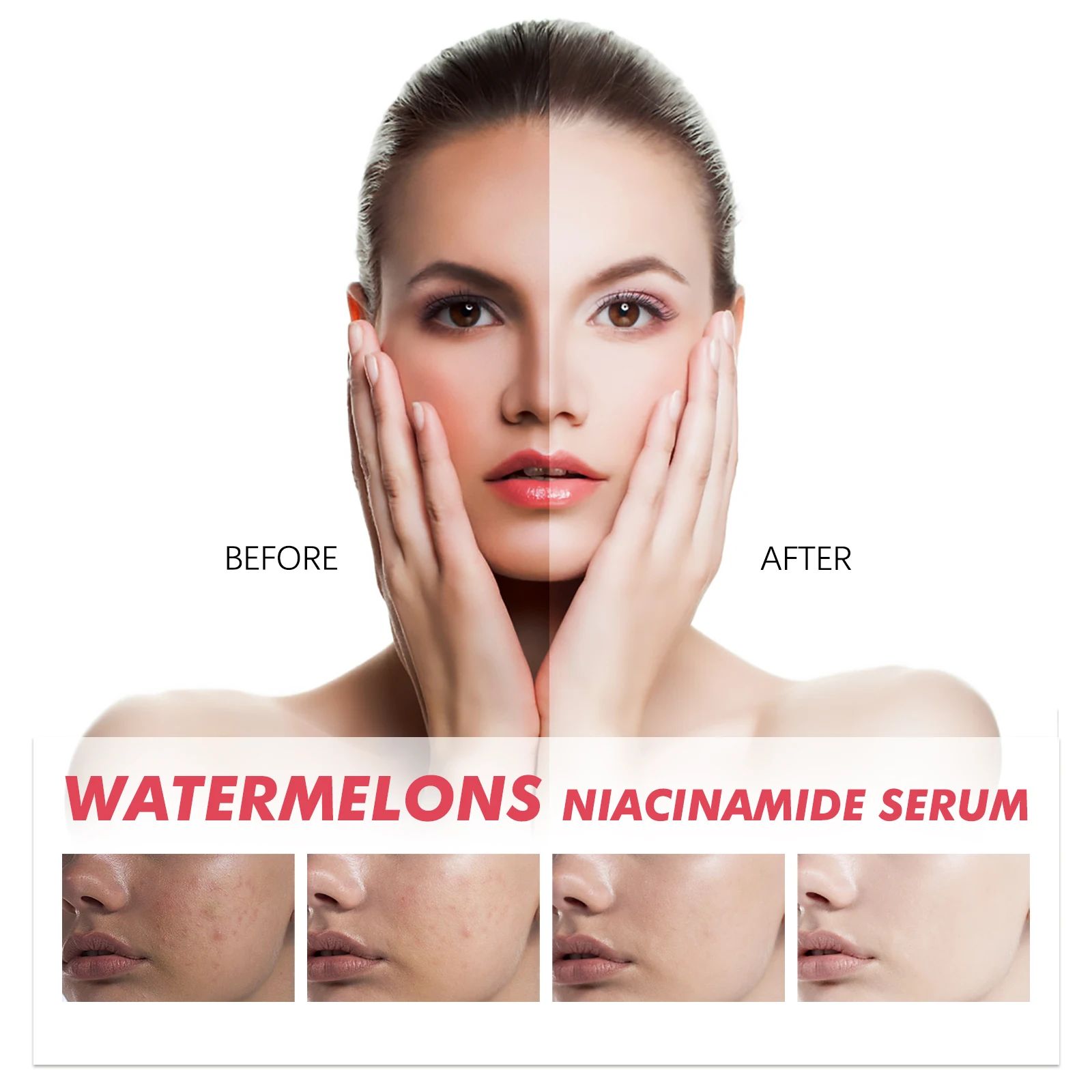 Facial Essence Watermelon Nicotinamide Moisturizing Brightening Smoothes Lines Shrinks Pores