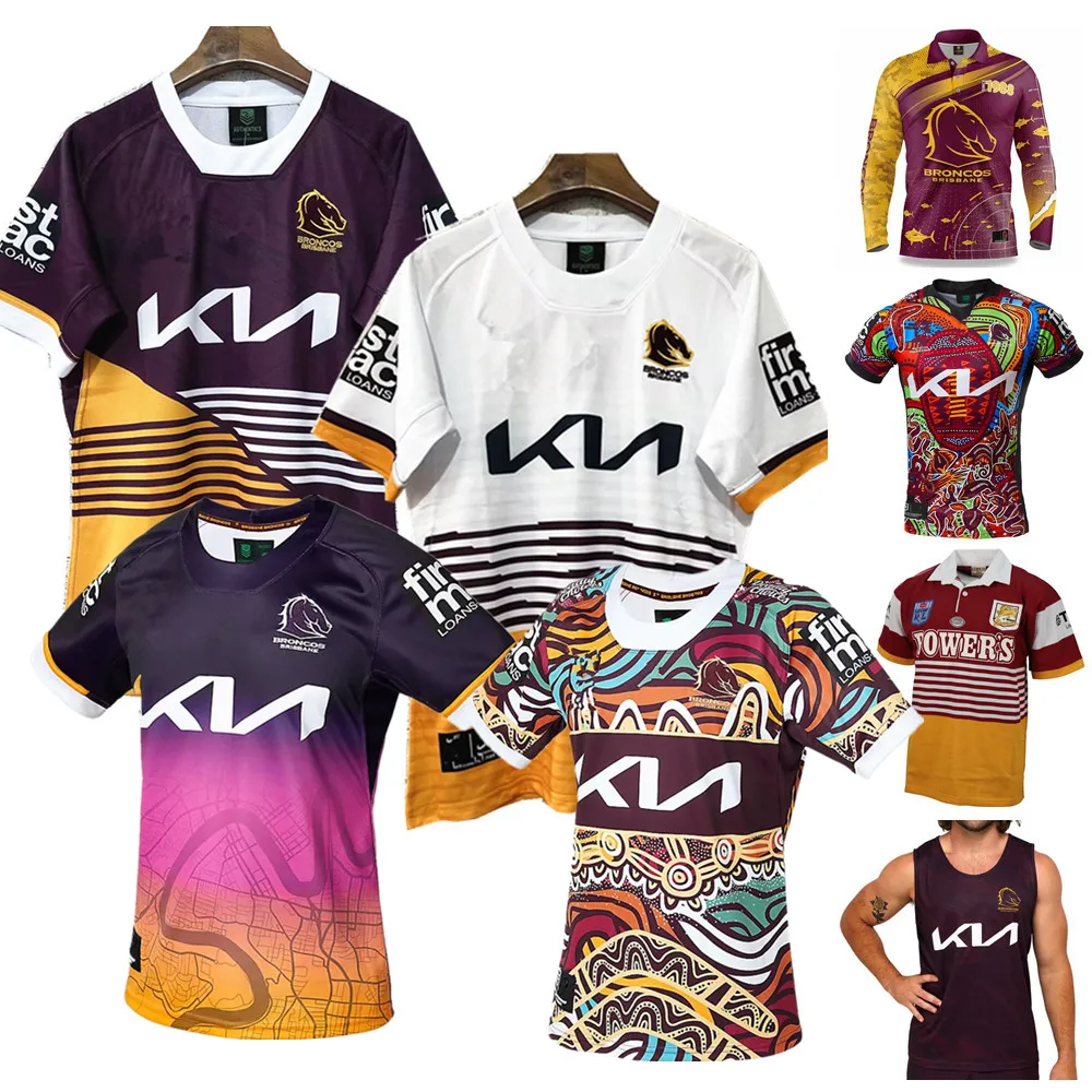 Brisbane Broncos INDIGENOUS rugby jersey 2023 home away Retro rugby shirt Australia Broncos