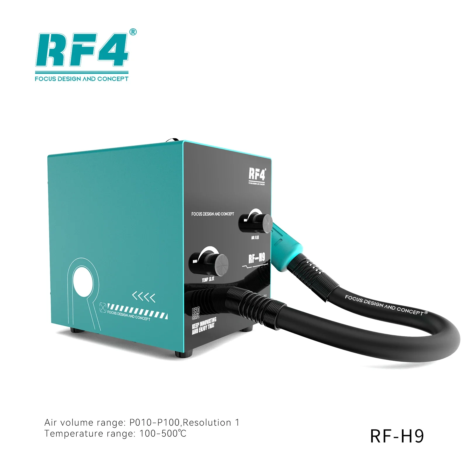 RF4 RF-H9 Intelligent Digital Display Hot Air Soldering Station for PCB BGA IC Chip Rework Desoldering Soldering Station Tool