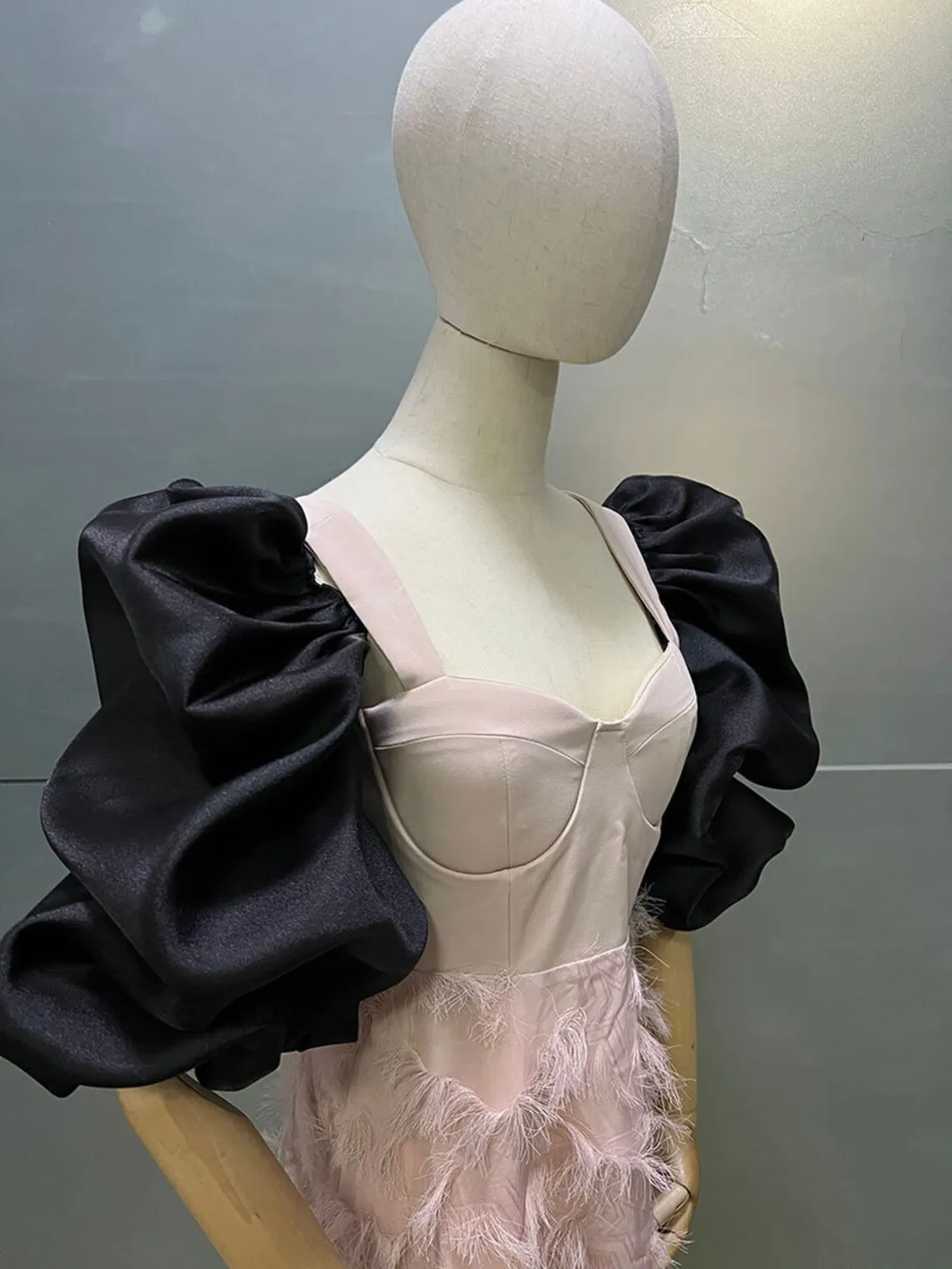 Satin Bridal Sleeves Wedding Puff Sleeves Black Satin Cuffs Detachable Bridal Bicep Medium Length for Elegant Wedding Gloves For wedding dress gloves,wedding sleeve accessories