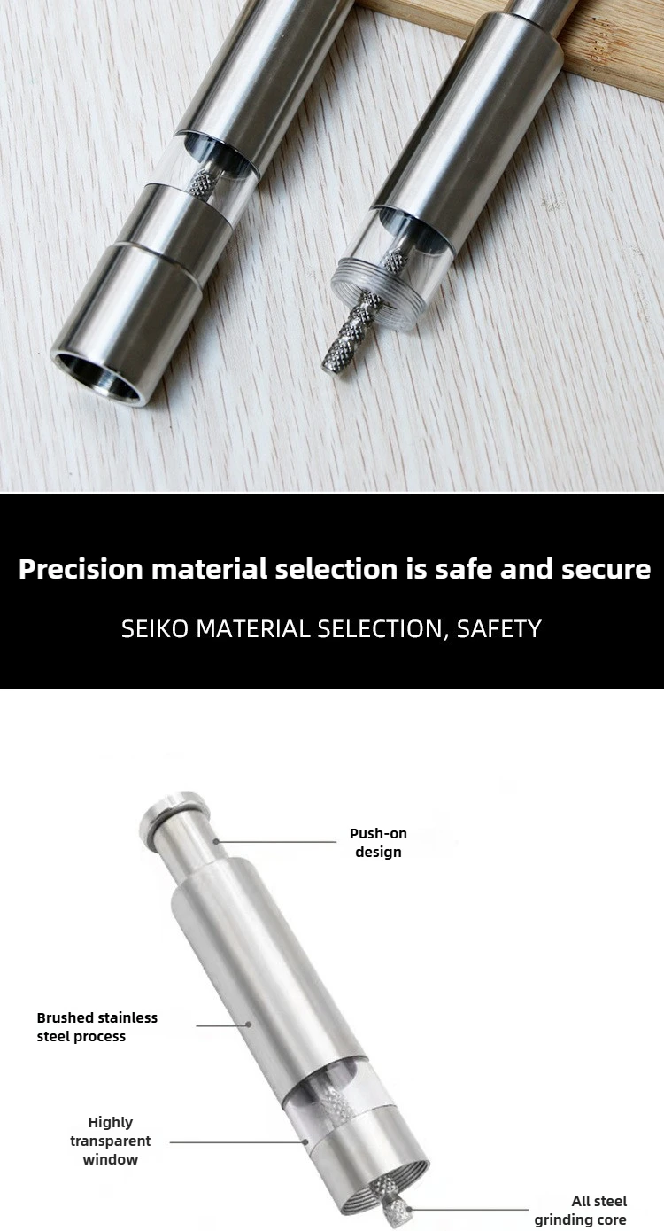 Description Picture 4 of itemStainless Steel Thumb Spice Grinder – Portable Handheld Herb Mill for Pepper, Salt & Seasonings – Easy One-Hand Operation