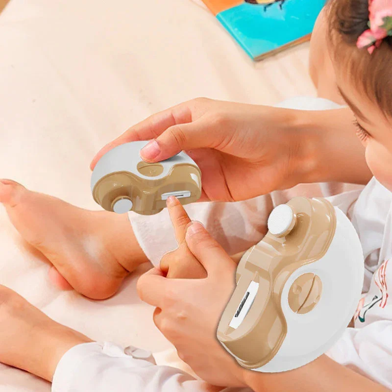 2 in 1 Electric Polishing Automatic Nail Clippers Adult Baby Anti Pinch Fingernail Toe Scissors Pedicure Polishing Nails Trimmer