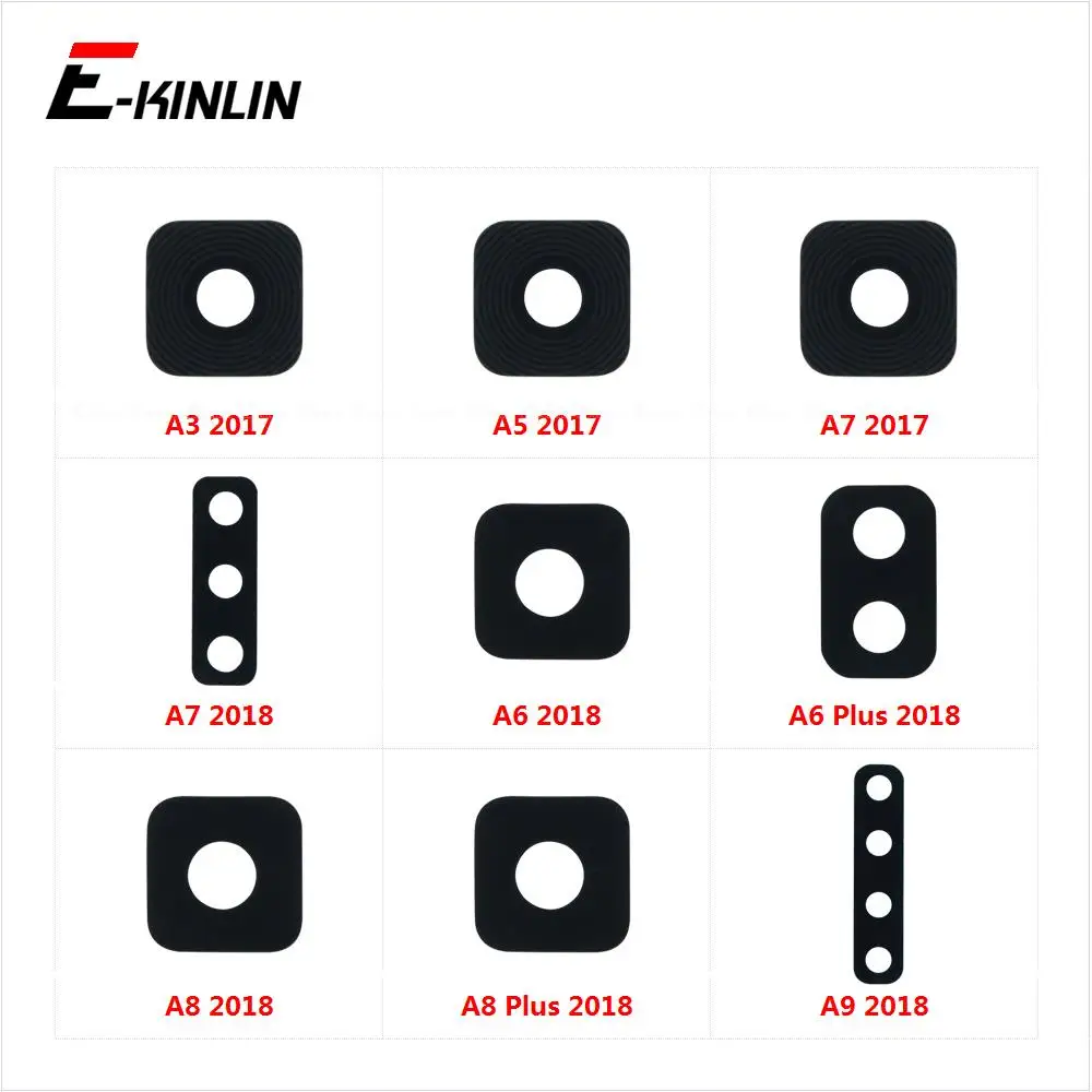

Rear Camera Lens With Glue Sticker For Samsung Galaxy A3 A5 A7 A6 A8 Plus A9 2018 2017 Back Camera Glass Replacement Parts