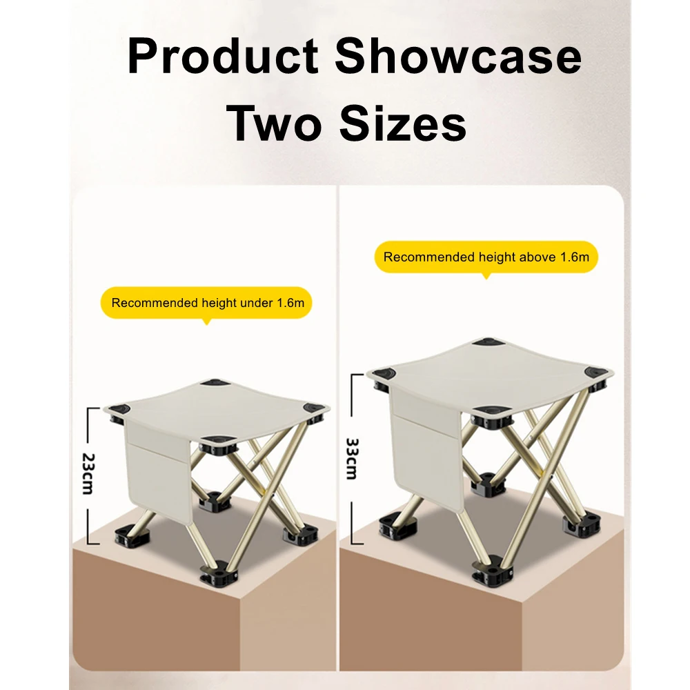 Portable Folding Camping Chair, Foldable Ultralight Outdoor for Camping Fishing Hiking Gardening Travel Camp Seat with Carry Bag 5
