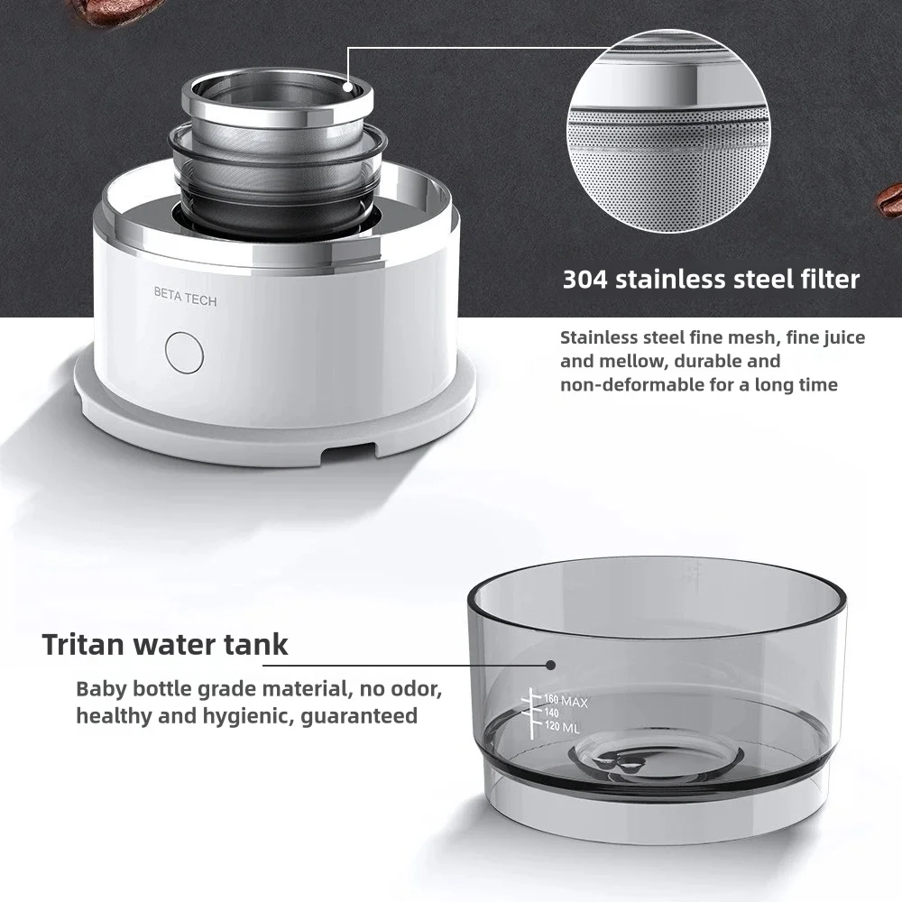Coffee Brewer Hand Drip Coffee Pot with Filter Portable Mini Maker Suitable for Camping Travel Office