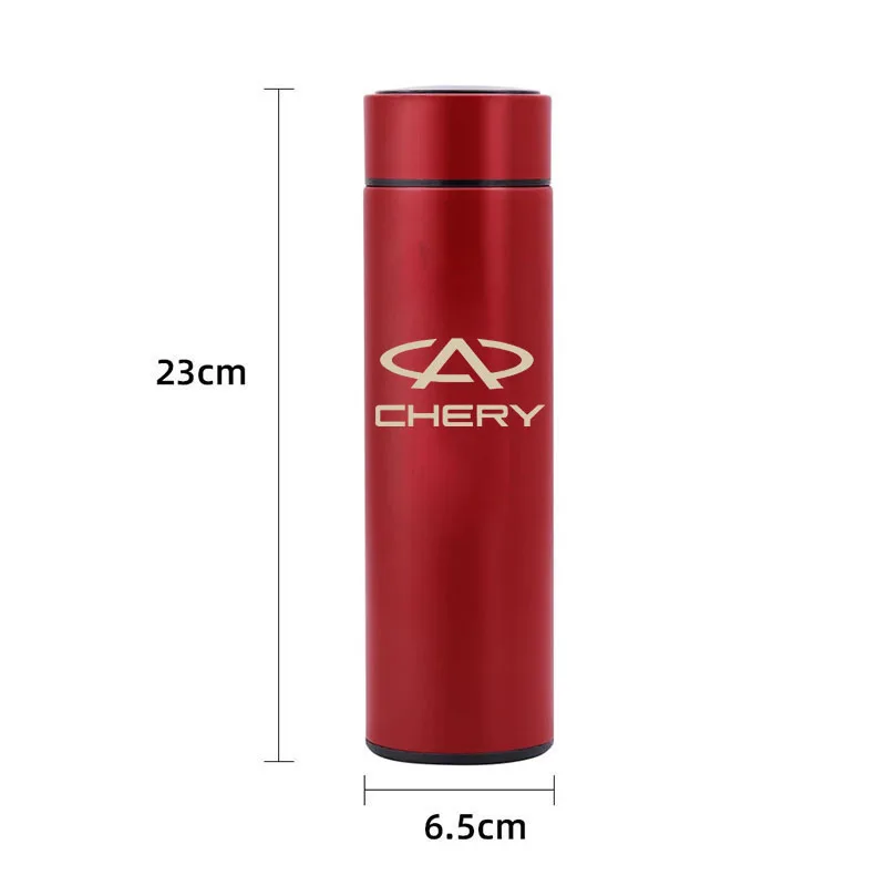자동차 물병 컵 보온병 스마트 온도 디스플레이 컵 500ML, 체리 티고 3 4 5 7 프로 8 에 적합