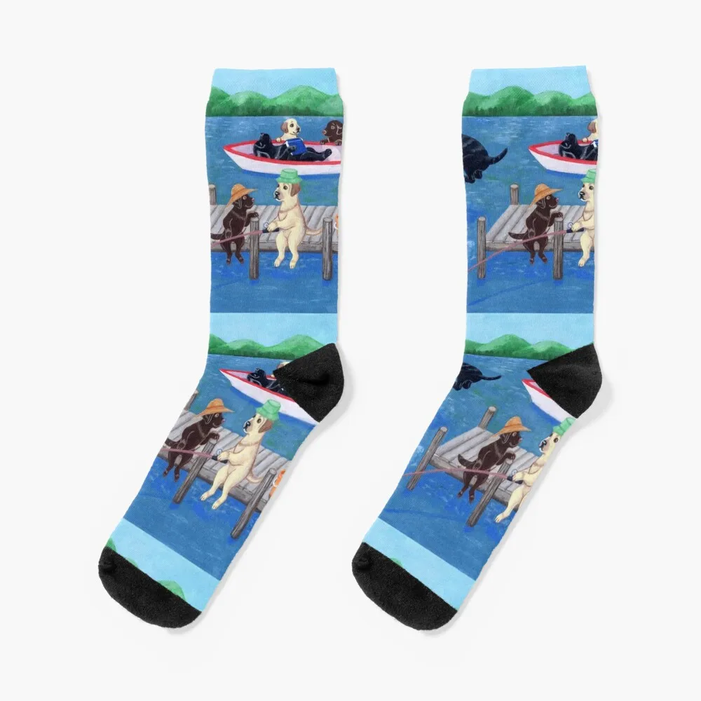 

Lake Fun Labradors Socks Run ankle crazy Socks Man Women's