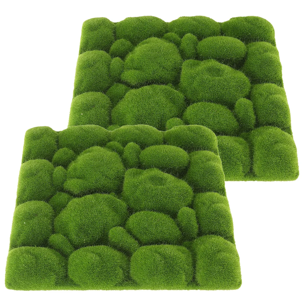 

Artificial Moss Mat Squares Wall Decor Fake Grass Rug Turf Plants Lichen Artificial Lawn Wall Green Plants Garden Micro