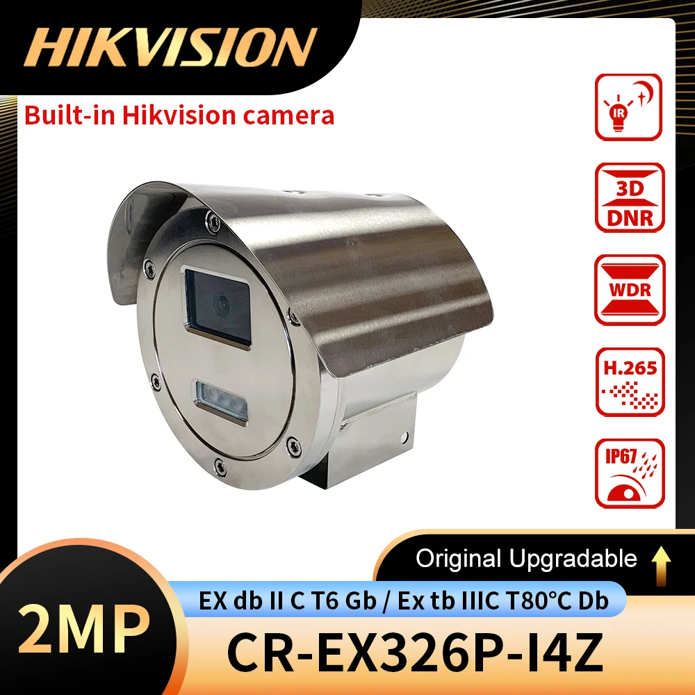 Telecamera Antideflagrante 2Mp/4Mp Telecamera Hikvision Integrata Supporto In Acciaio Inossidabile 304 Poe Hik-Connect App Ir 50M