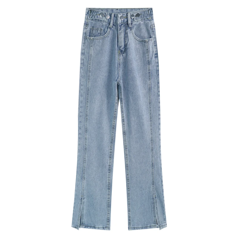 

Cheap wholesale 2021 spring autumn new fashion casual Denim women Pants woman female OL baggy jeans high waist jeans BAy0409L