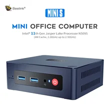 Beelink-Mini PC Mini S Celeron N5095, 8GB/16GB, DDR4, 256GB/512GB, SSD, Windows 11 Pro, 4K, HDMI, 2,0, WIN11, ordenador U59, GK Mini, GK3V