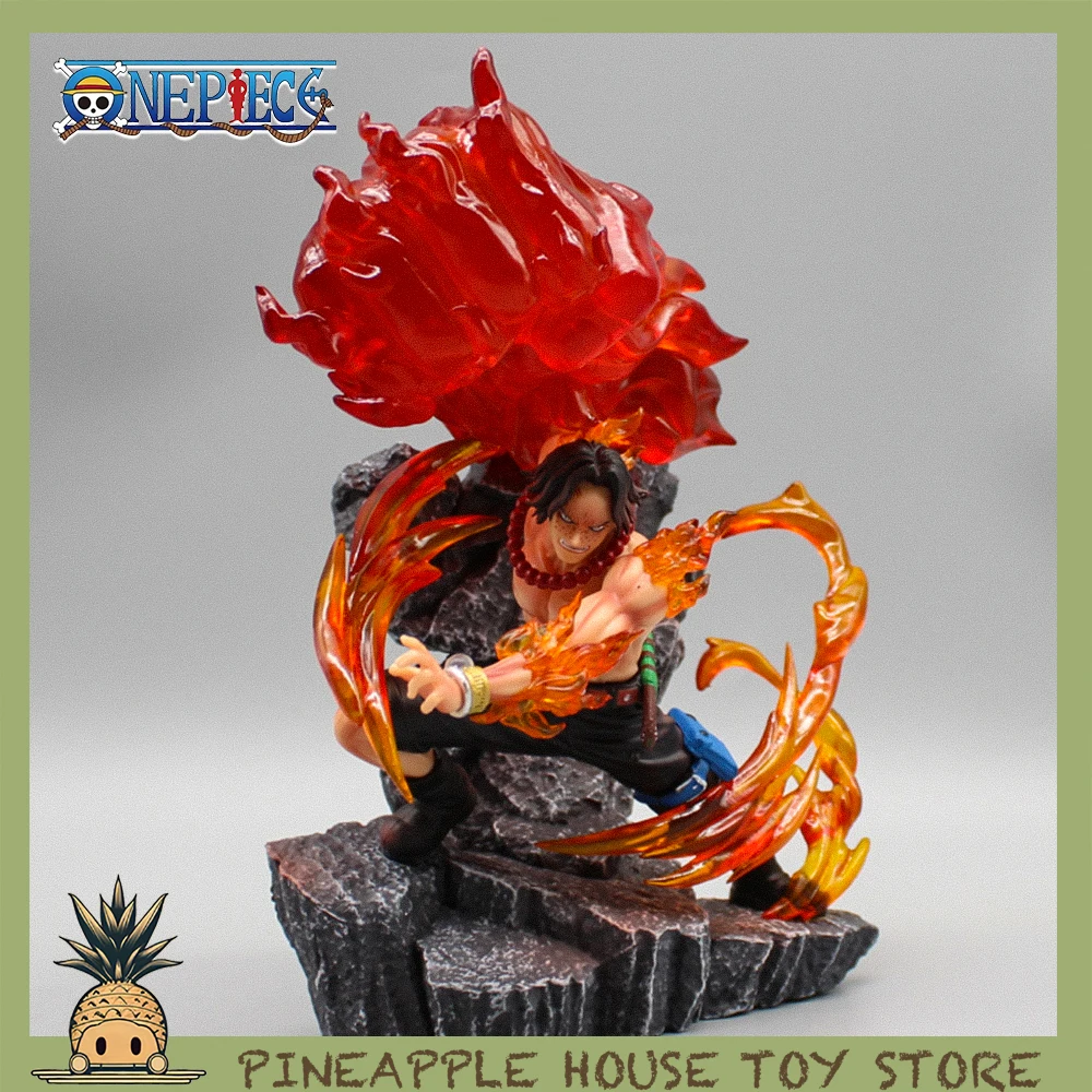 

19cm One Piece Action Figures Ace Anime Figure Portgas D Ace Statue Figurine Model Doll Pvc Gk Collection Ornament Child Gifts