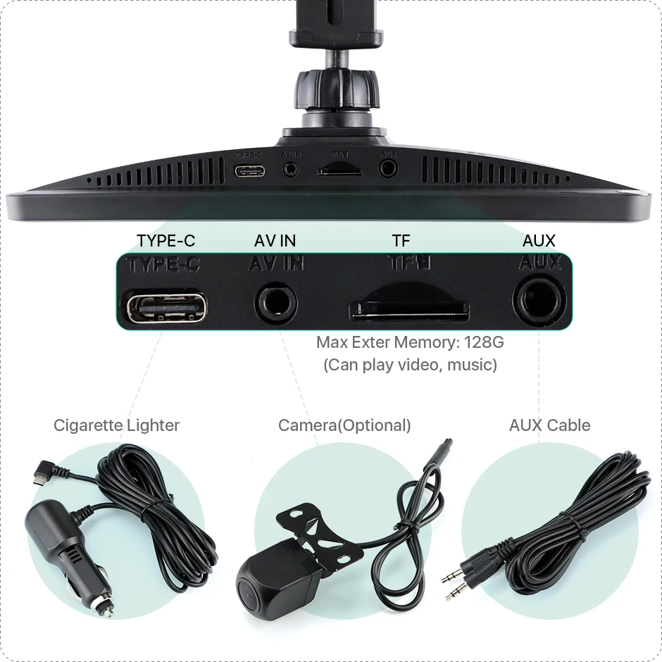 GreenYi WiFi  Apple Carplay ȵ̵ Auto 7 Ǯ HD ޴  Ƽ̵  (ĸ ī޶ )