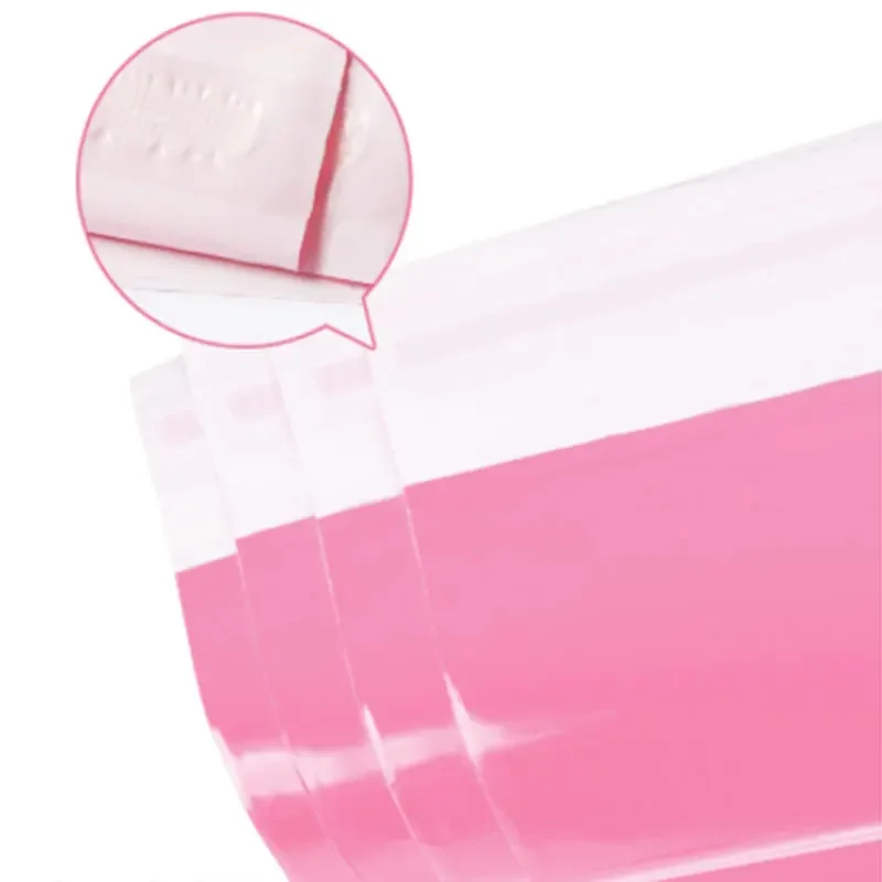 Light Pink Mailer Mailing Bags Customize LOGO Plastic Express Packing Logistics Courier Pouch Thicken Self Seal Clothes Post Bag 5