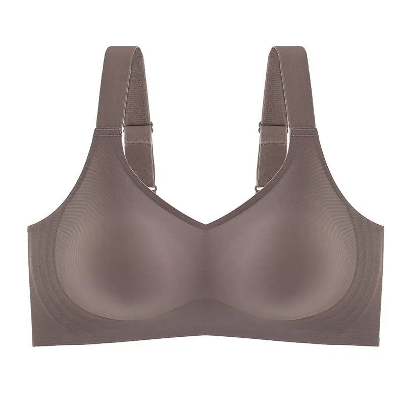 Women's Seamless Push-Up Sport Bra - Soft, Wireless, Padded Lingerie with Wide Shoulder Straps