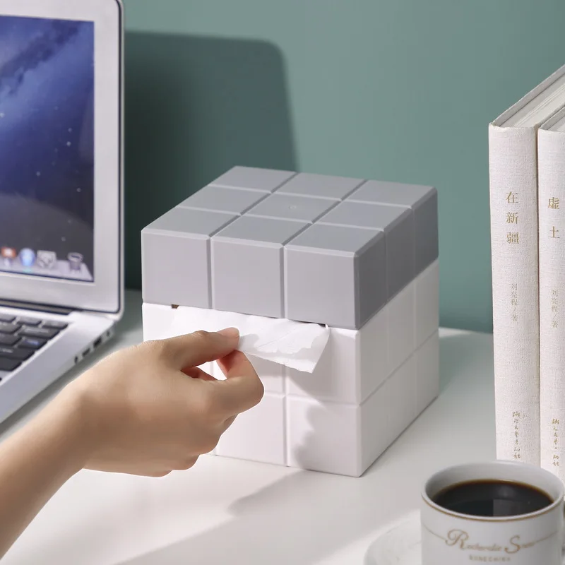 

Rubik's Cube Tissue Box, Paper Extraction Box, Creative, Simple Desk, New, Fashion