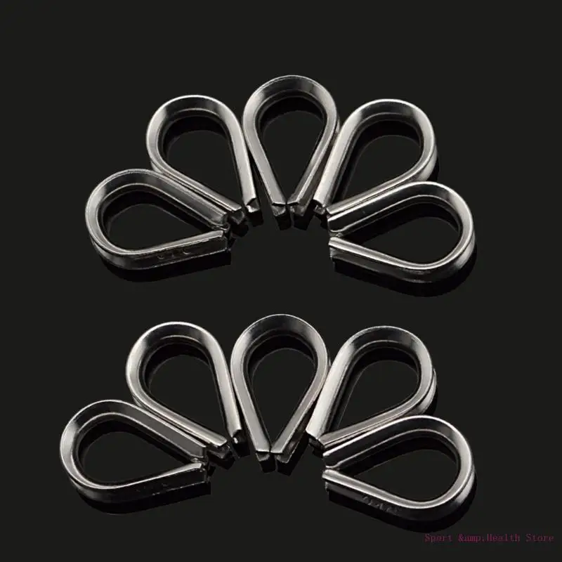 Protective Sleeve Rigging Fixing Workpiece Thimble Triangular Cable Clamps 10Pcs