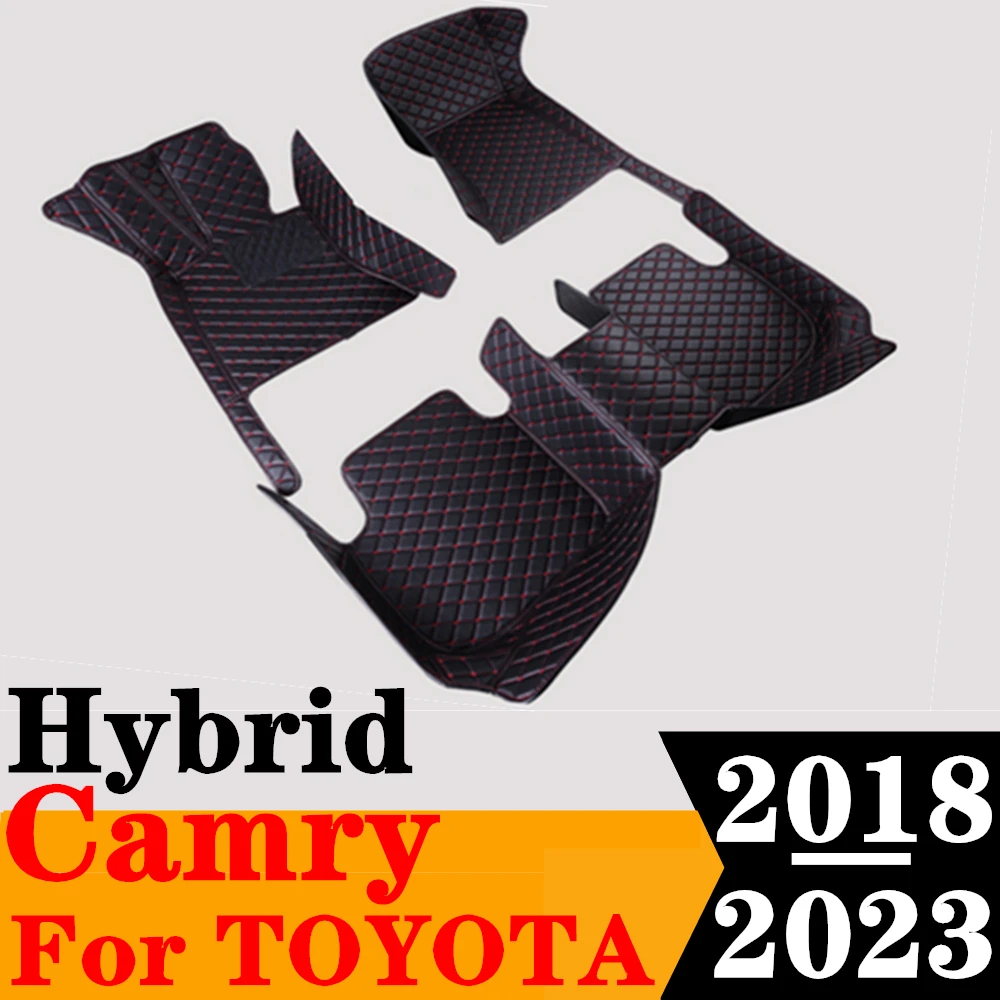 

Sinjayer Waterproof Leather Custom Fit Car Floor Mats Front & Rear FloorLiner Auto Carpet Mat For Toyota Camry Hybrid 2018-2023