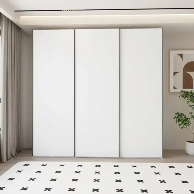 Quiet Aesthetic Wood Wardrobes Orgnizer Luxury Wooden White Wardrobe Display Modern Stylish Closet De Ropa Bedroom Furniture