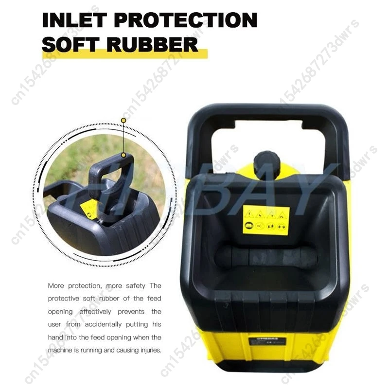 Small Industrial Household Twig Shredder Gardening Twig Shredder Large Capacity High Power Electric Wood Shredder 220V 6