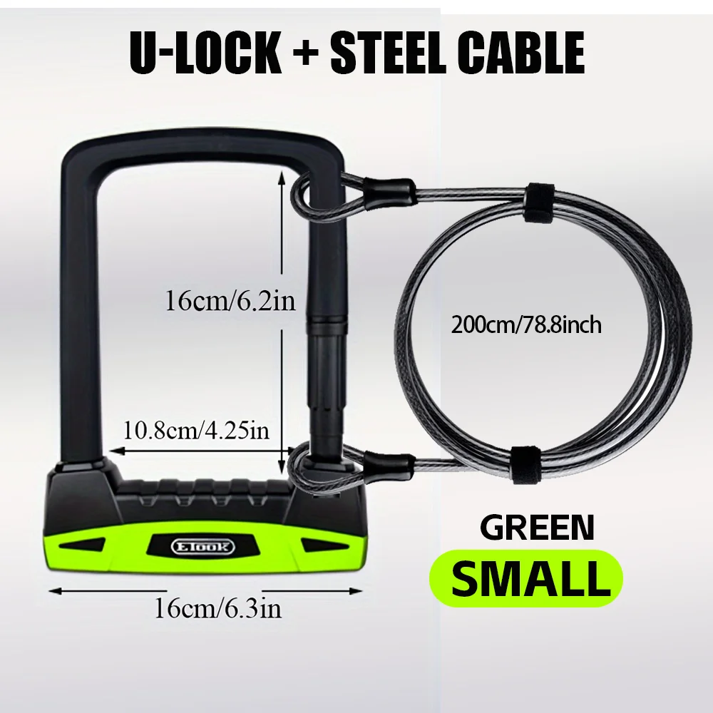 Green U Cable Lock-S