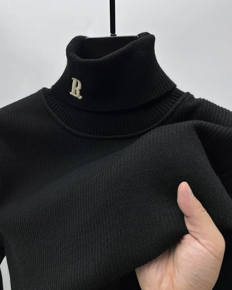 branded high neck sweater