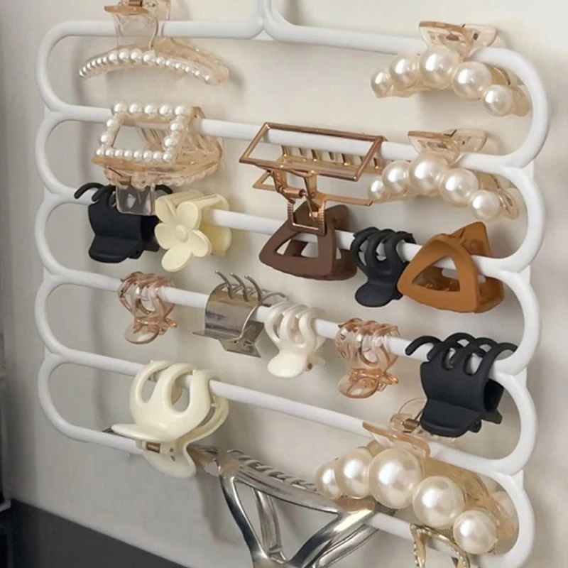 Hair accessory rack Hair Claw Storage Rack Organizer Large Capacity Headband Holder Wall Hanging Hairpin Hanger Space Multifunctional Storage Rack