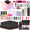 Limegirl Nail Set Nail Gel Tools Kit 54W Nail Lamp 18/12/7 Colors UV Gel Nail Polish Kit Contains Nail Drill Machine Nail Kit 1