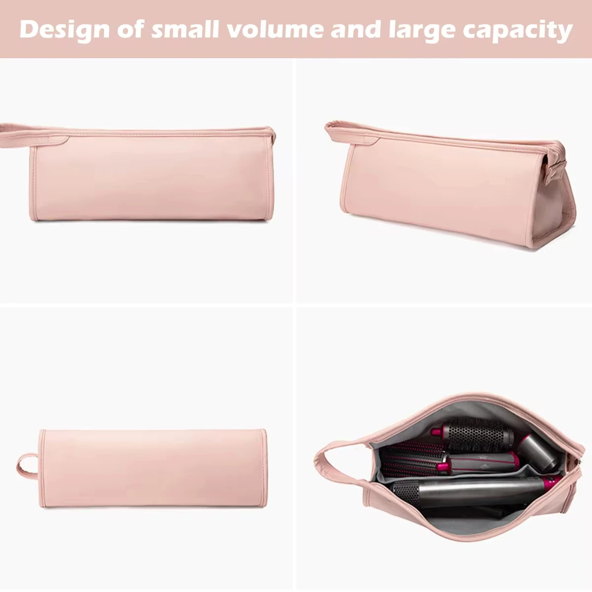 Hair Dryer Carrying Case Waterproof Hair Dryer Storage Case PU Leather Storage Bag Portable Travel for Dyson