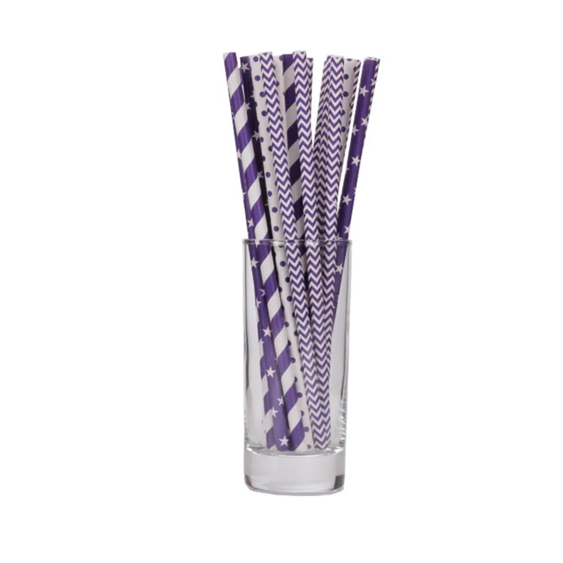 Pailles En Papier PartyDeco Rose/Doré - Lot De 10 Pailles Cocktail Pour Fêtes Et Célébrations