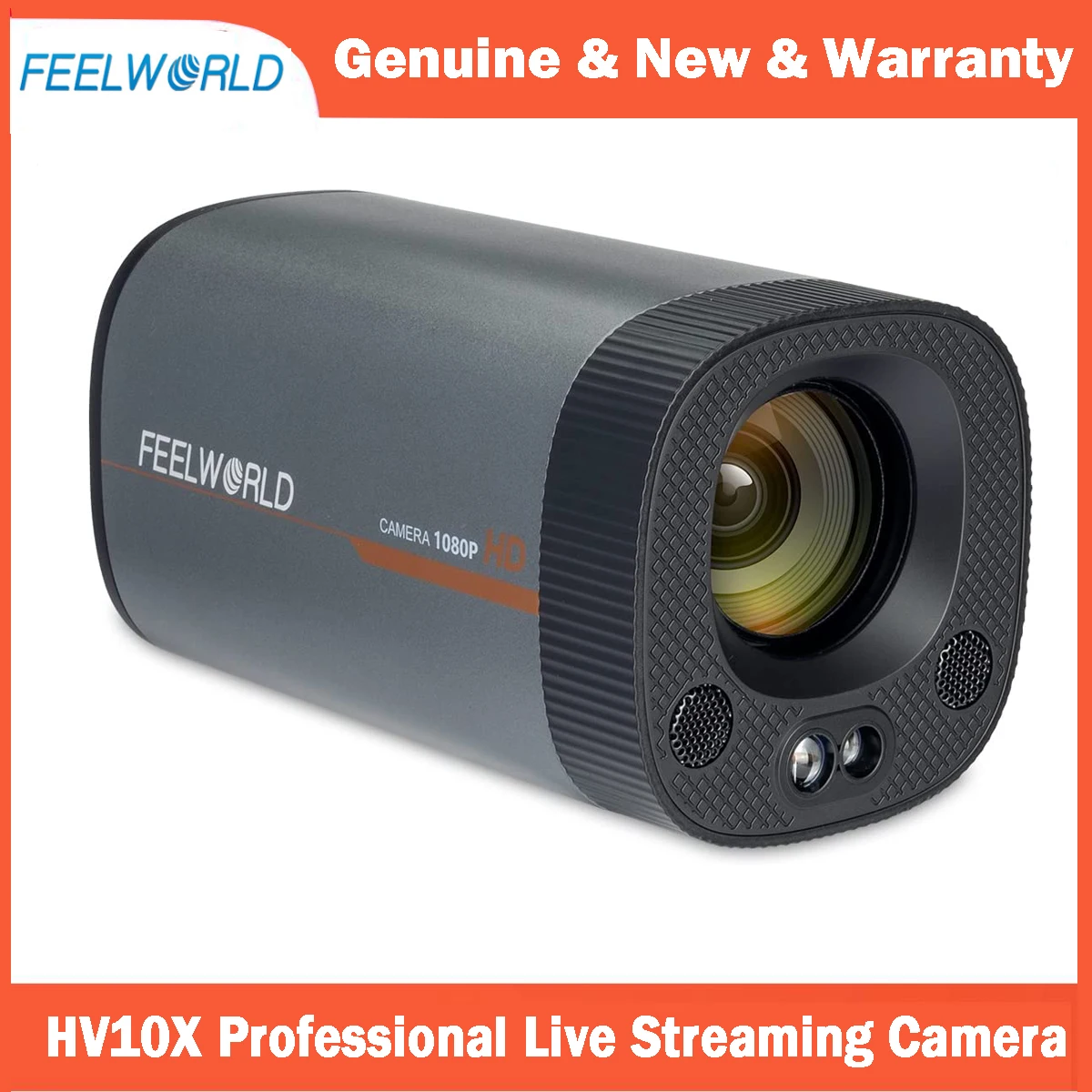 FEELWORLD HV10X Professional Live Streaming Camera Full HD 1080P 60fps USB3.0 HDMI with 10X Optical Zoom Auto Focus Microphone