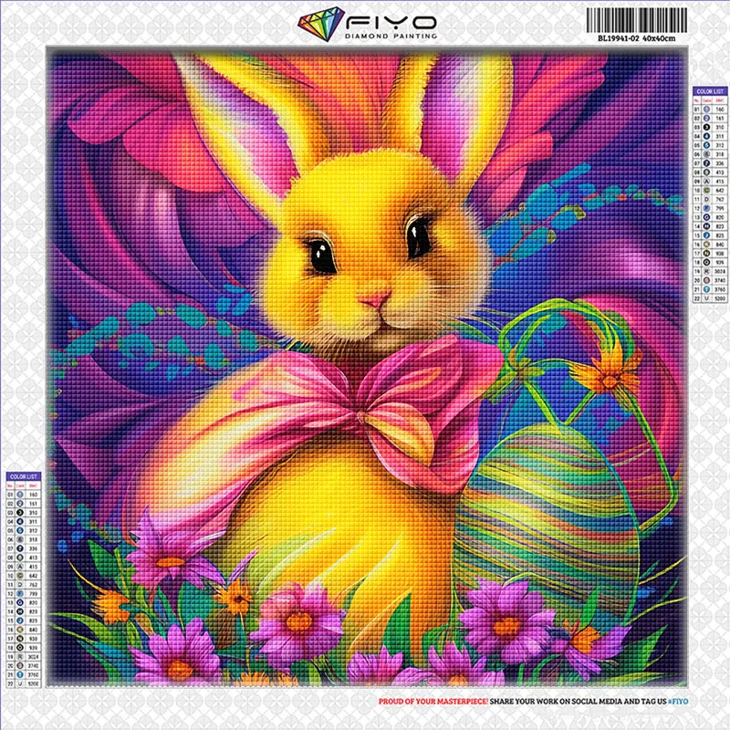 FIYO Easter Bunny Diamond Painting New Arrivals 2023 Cute Animals Diamond  Embroidery Sunflower Mosaic Art Picture Home Decor - AliExpress