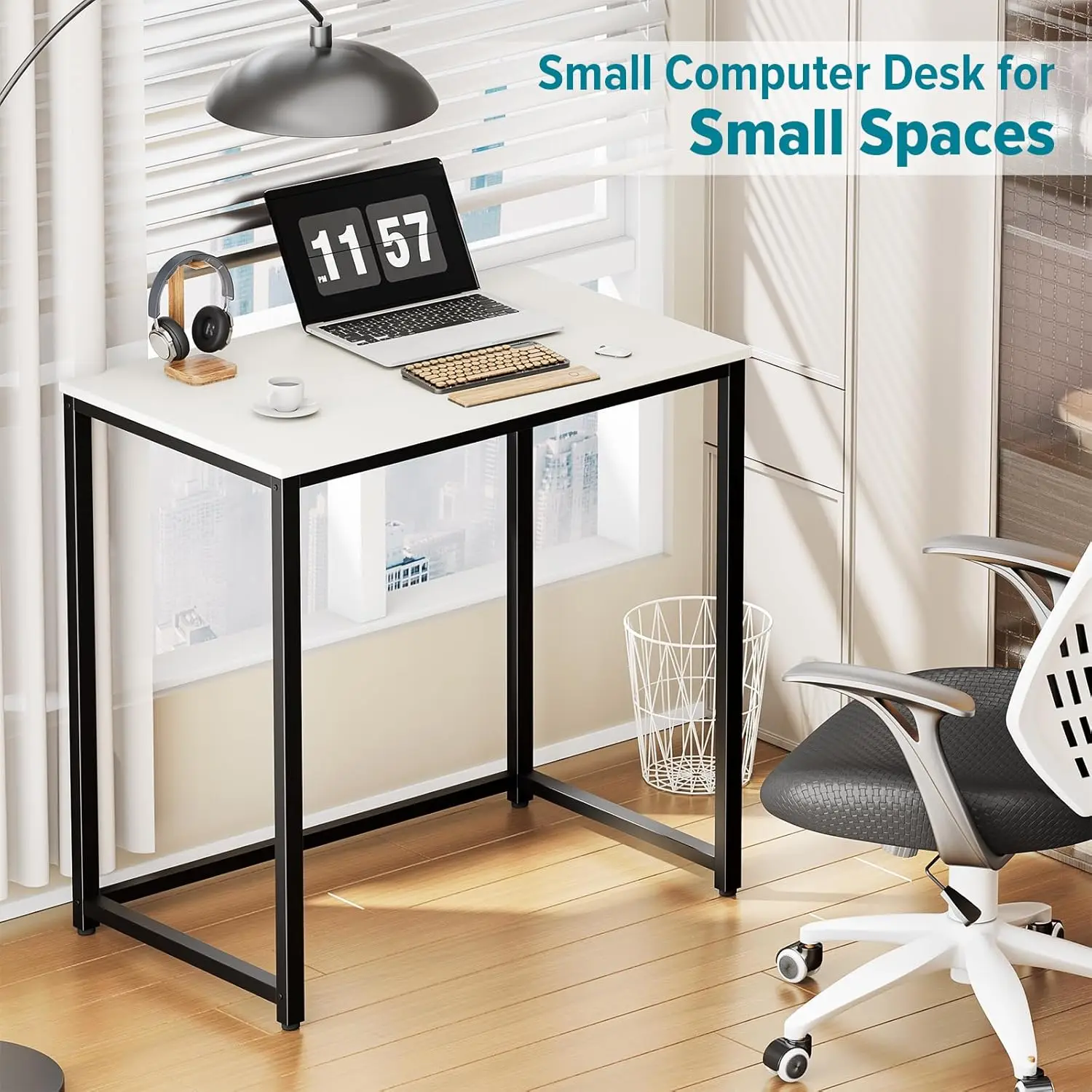 Small Computer Desk  Desk for Small Spaces Sturdy Home Office Desk Modern Gaming Desk Study Writing Laptop Table 5