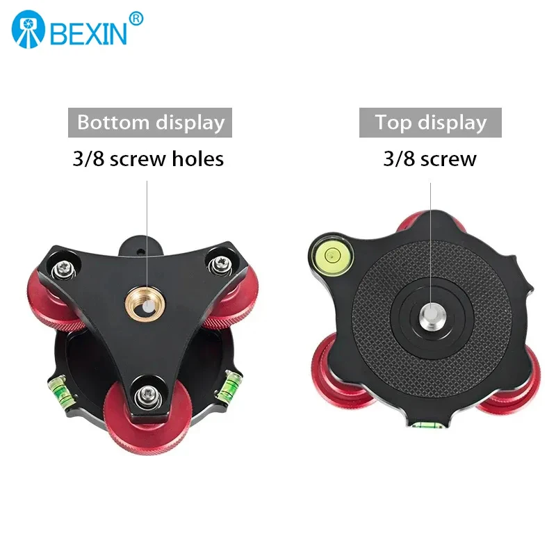Leveling Adjustment Base Tripod Head Horizontal Base Mount Adapter for Canon Nikon DSLR Camera Tripod Monopod leveling base mount