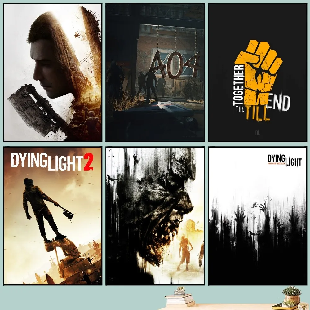 Gioco Dying Light 2 Poster Fai Da Te Vintage Movie Poster Wall Art Painting Study Stickers Big Szie Wall Painting