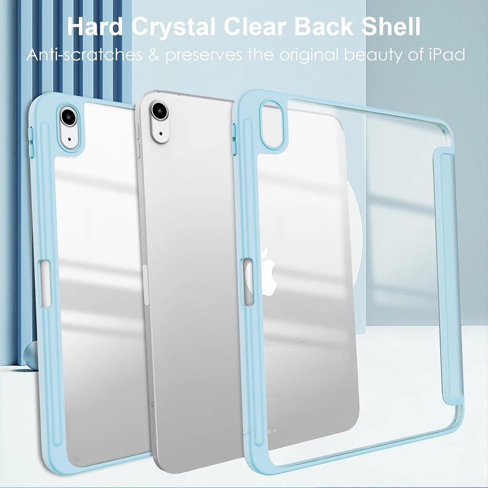 Sleek Acrylic Tablet Case with Pen Slot in Solid Color