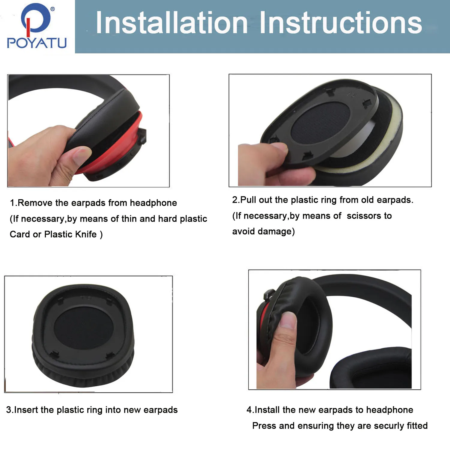 DIY Earpads for Srhythm NC45 NiceComfort 45 Replacement Ear Pads Cusion Earmuff Headband Zipper Protector Cushion Cover