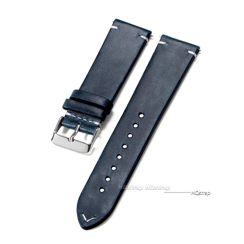 Elegant Genuine Leather Quick Release Watch Band - Unisex Versatile Strap Replacement