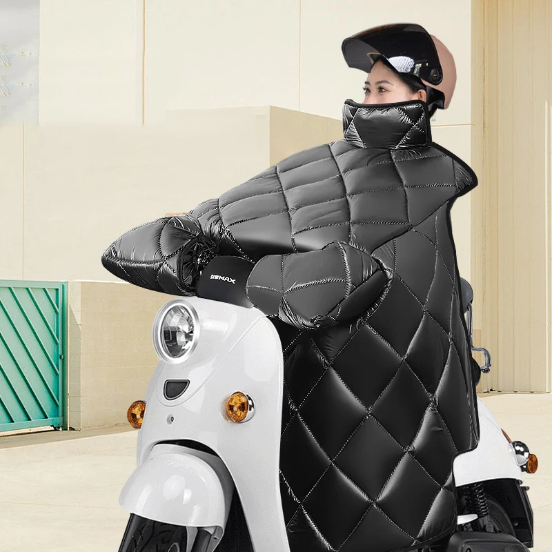 Electric Scooters Winter Wind Shields Plush Thick Waterproof  Warm Cold Resistant Ride Windproof Quilt For Motorcycle Motorbike