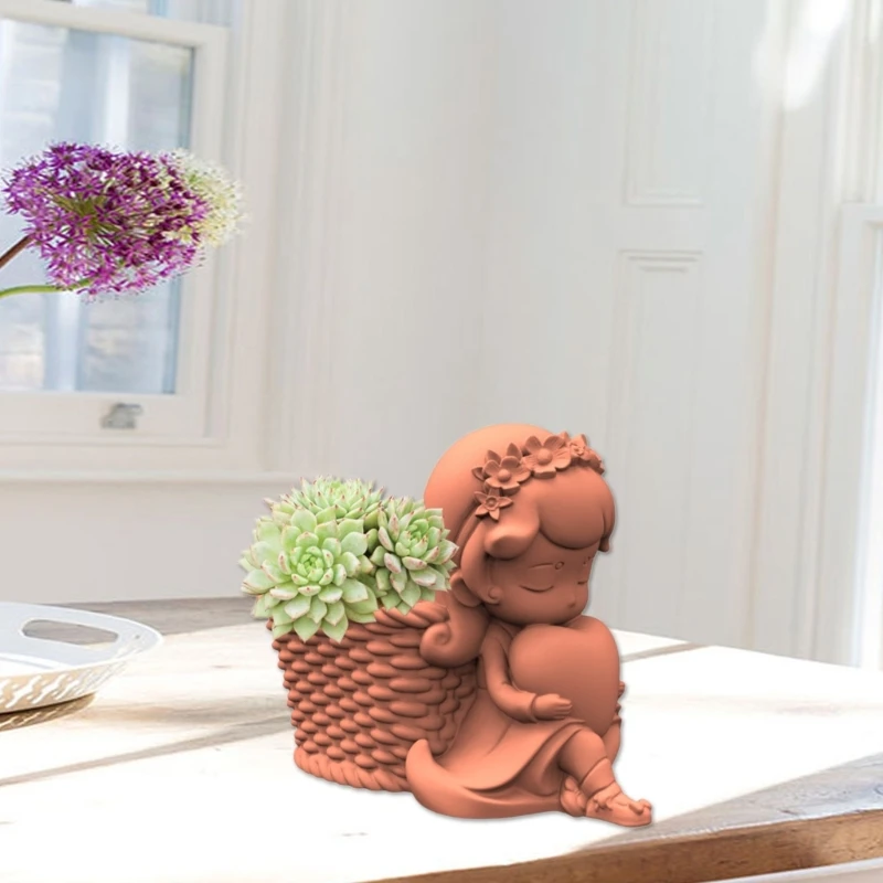 Girl Shaped Versatile Silicone Vase and Concrete Casting Mold