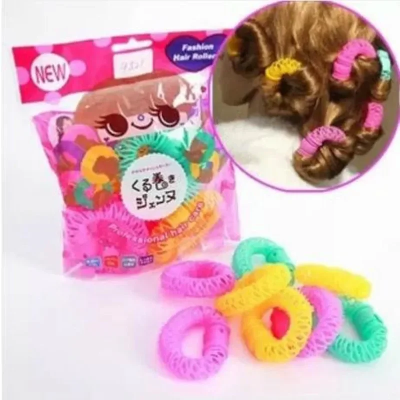 6/8pcs Heatless Hair Curler Spiral Curls Magic Lazy No Heat Hair Roller Donuts Curlers Wave Formers DIY Styling Tools Women