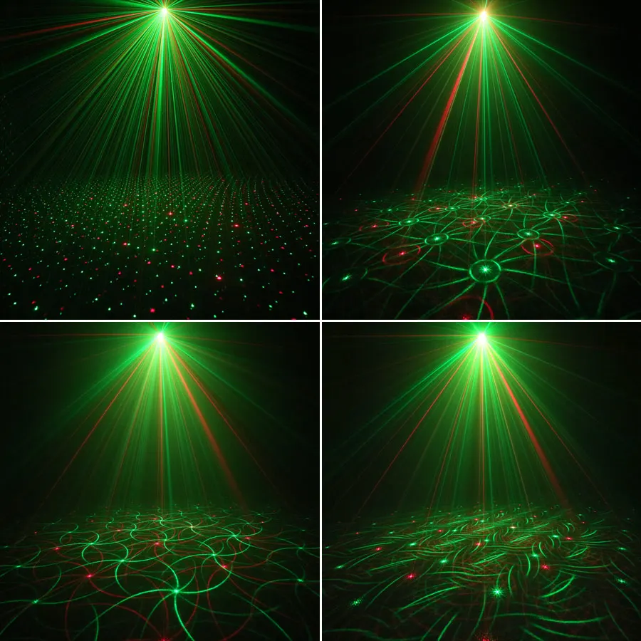 Mini R&G Moving 4 Patterns Laser Projector Disco Light DJ